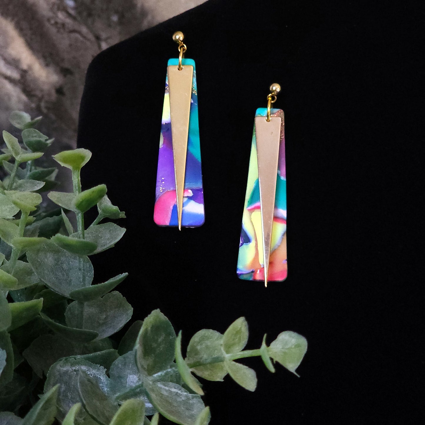 "Prism Pop” Polymer Clay Earrings
