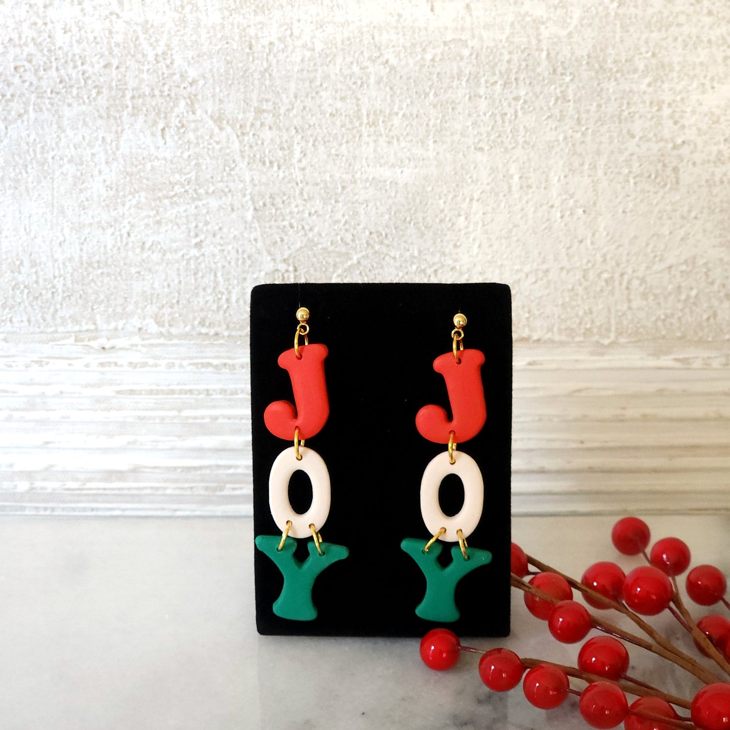 JOY Letter Dangle Earrings