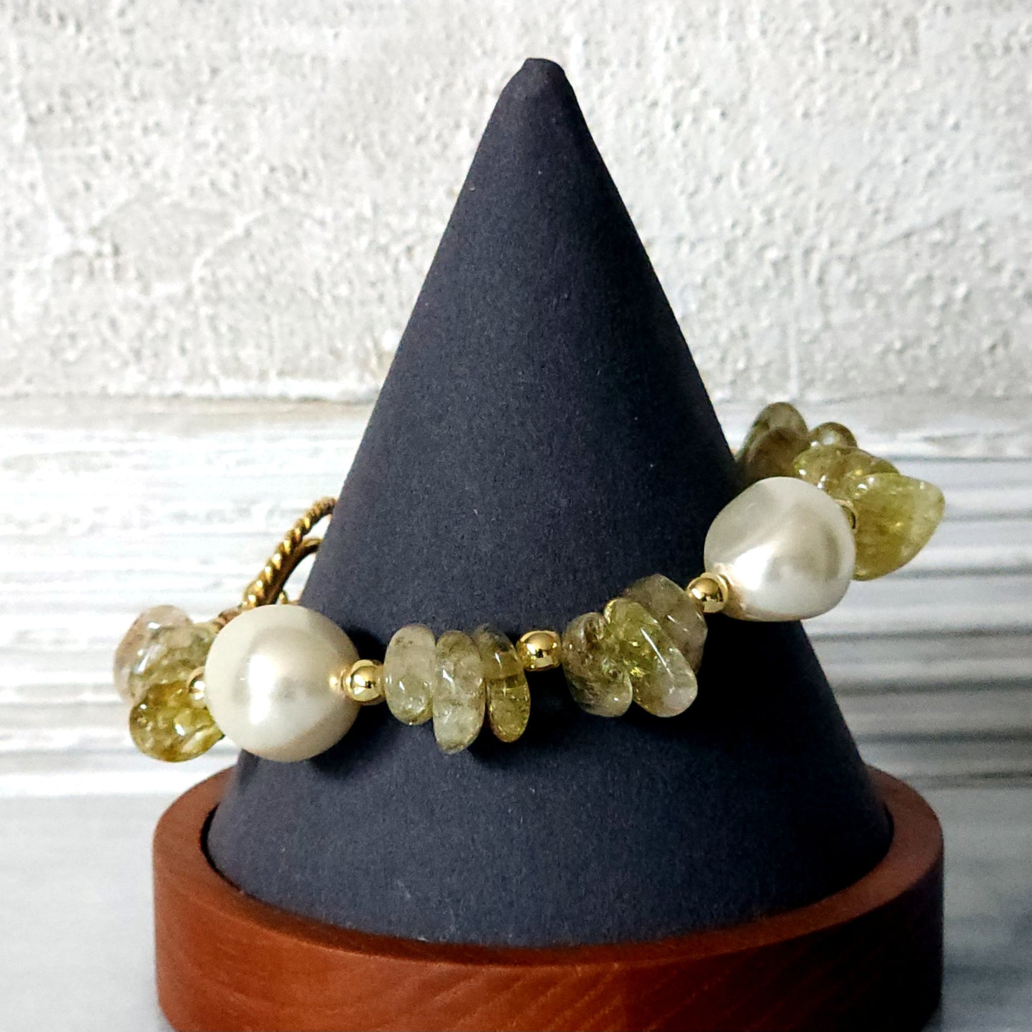 Citrine Quartz and Pearl Bracelet