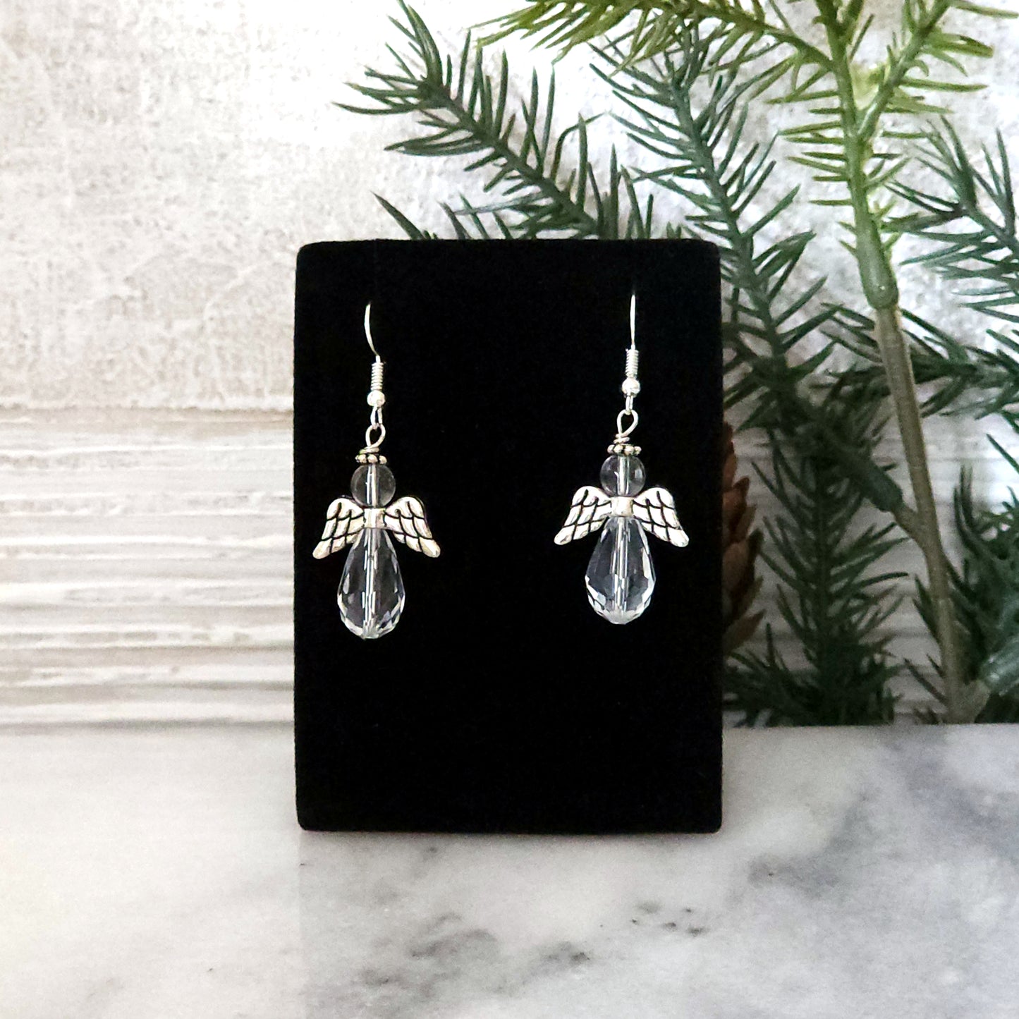 Crystal Angel Earrings