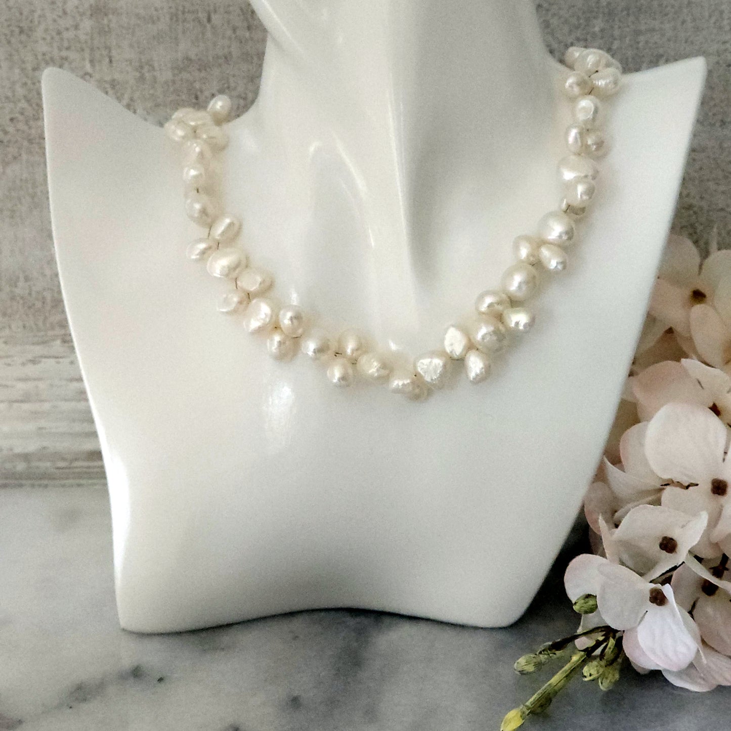 Freshwater Pearl Cluster Necklace