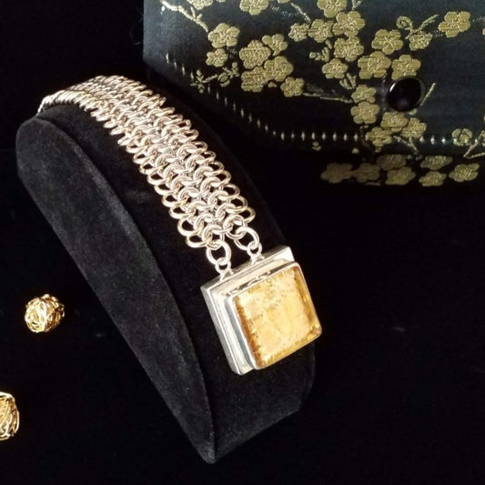 Golden Armor” Chainmaille Bracelet
